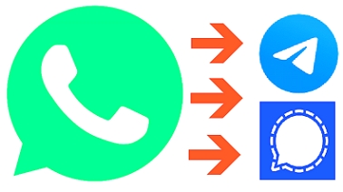 WhatsApp - Telegram a Signal