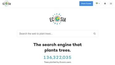 Ecosia vyhledávač