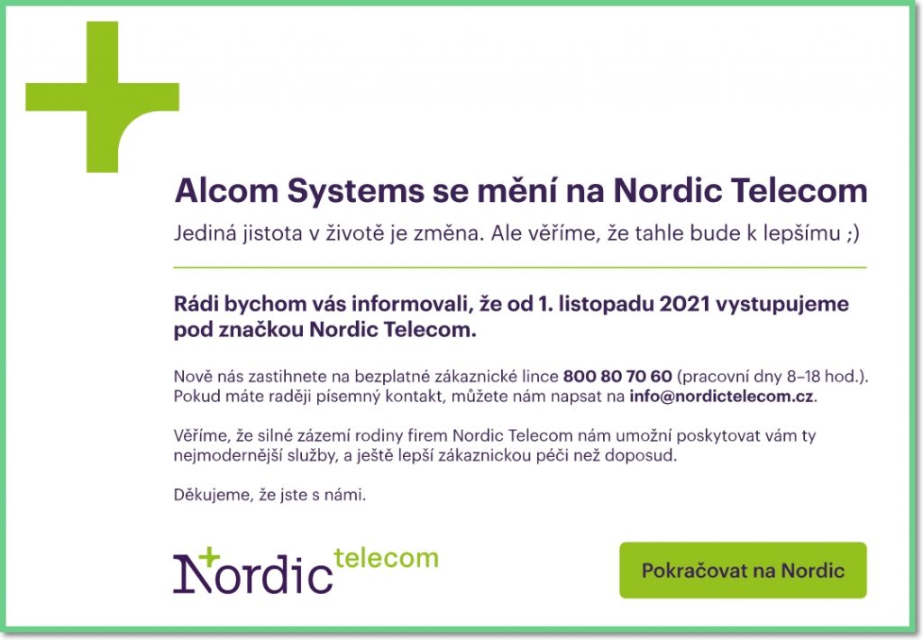 Alcom Systems se mění na Nordic Telecom