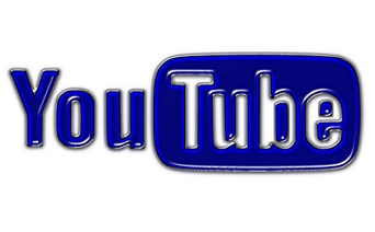 YouTube logo modré