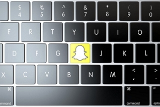 Snapchat tlačítko na klávesnici