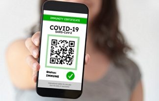 Covid pas - QR kod v mobilním telefonu