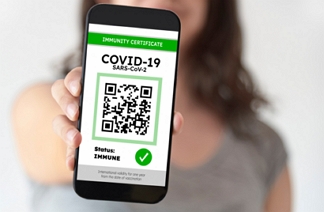 Covid pas - QR kod v mobilním telefonu