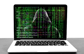 Ilustrační obrázek - hacker, hacking, notebook