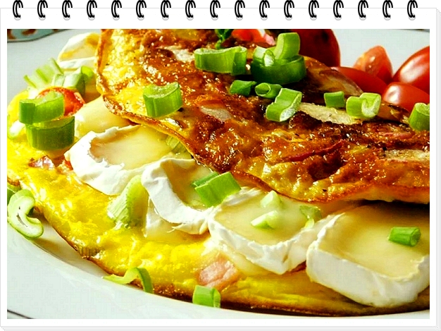 Ředkvičková omeleta s hermelínem