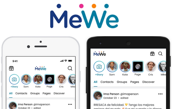 MeWe - Sociání síť - Mobilní aplikace