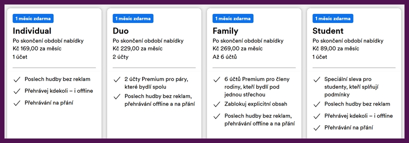 Streamovací platforma Spotify zdražuje i v Česku - Nové ceny u jednotlivých tarifů