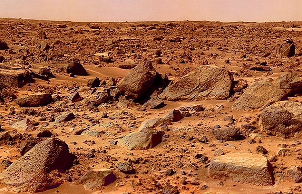 Povrch na Marsu (Ilustrační foto)