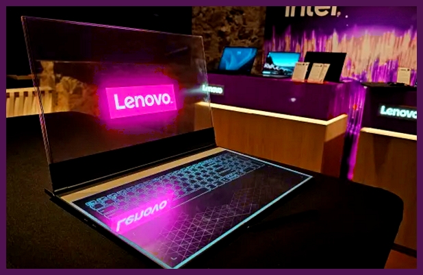 Lenovo - Notebook s průhlednou obrazovkou