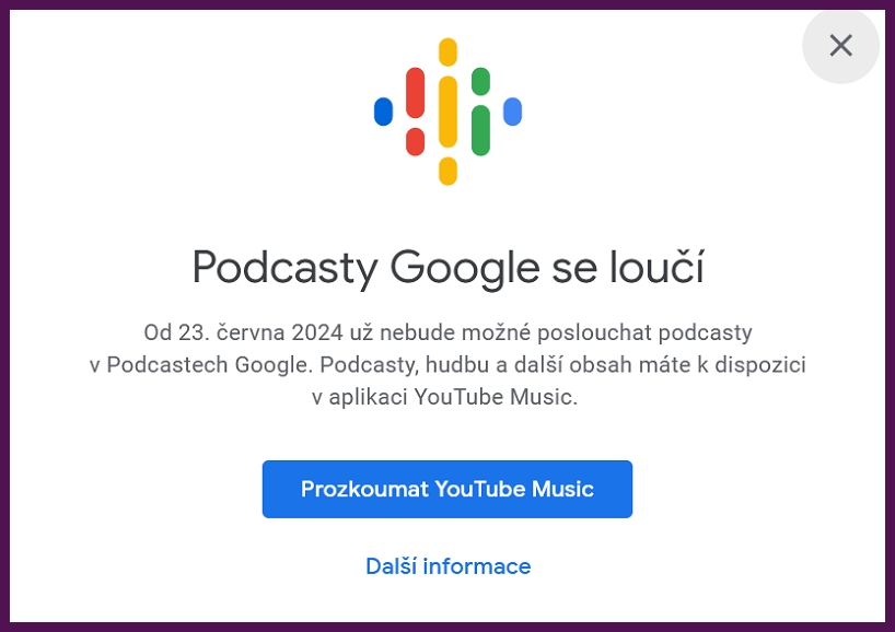 Podcasty Google se loučí