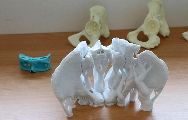 3D modely kostí vyrobených v nové laboratoři pro 3D tisk